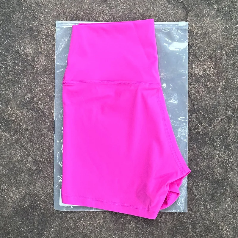 High Waist Three-Quarter Sports Shorts Style 'Barely There' Nylon Shorts Casual Peach Pa detail