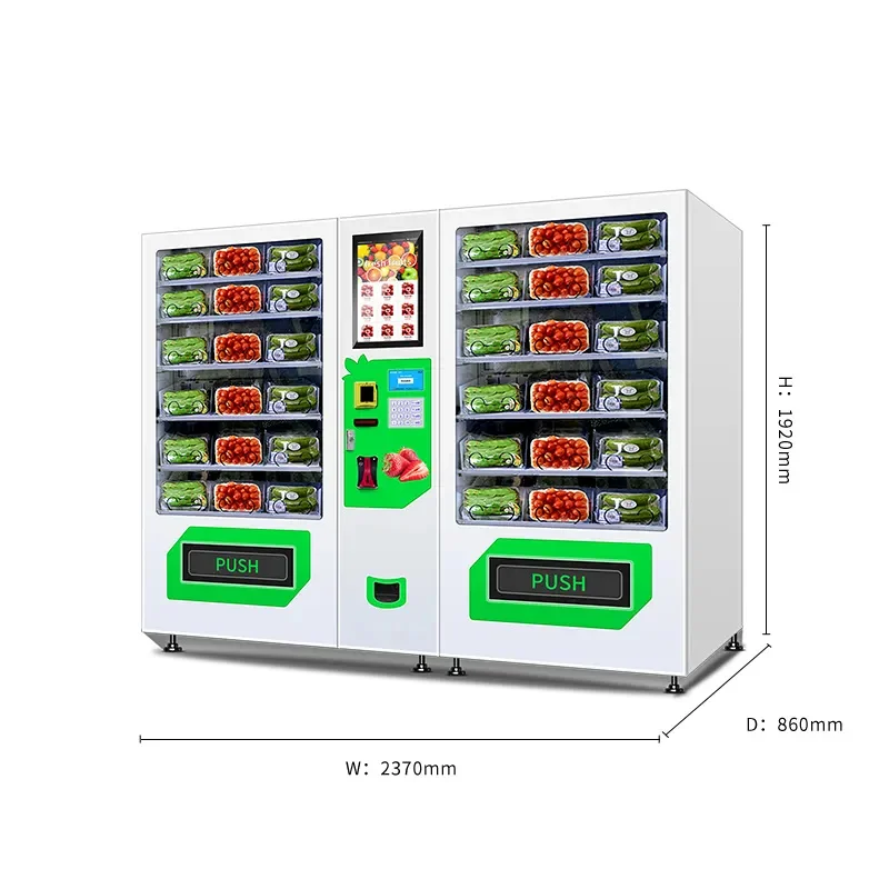 Self-service Healthy Fresh Food Vending Machine Eggs Salad Cakes Sell ...