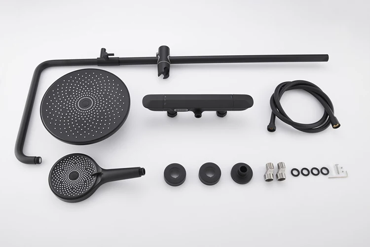 Juego de cabezal de ducha tipo lluvia para baño de tres funciones