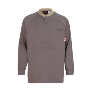 Factory Direct Sales Fire Retardant Henley Shirt Leisure Safety Work T-shirt FR Clothing