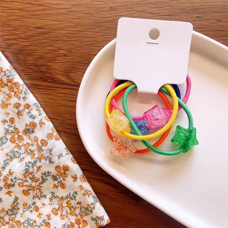Korean Style Children Accessories Colorful Elastic Hair Rubber Band High Quality Rubber Band Children Hair Ties