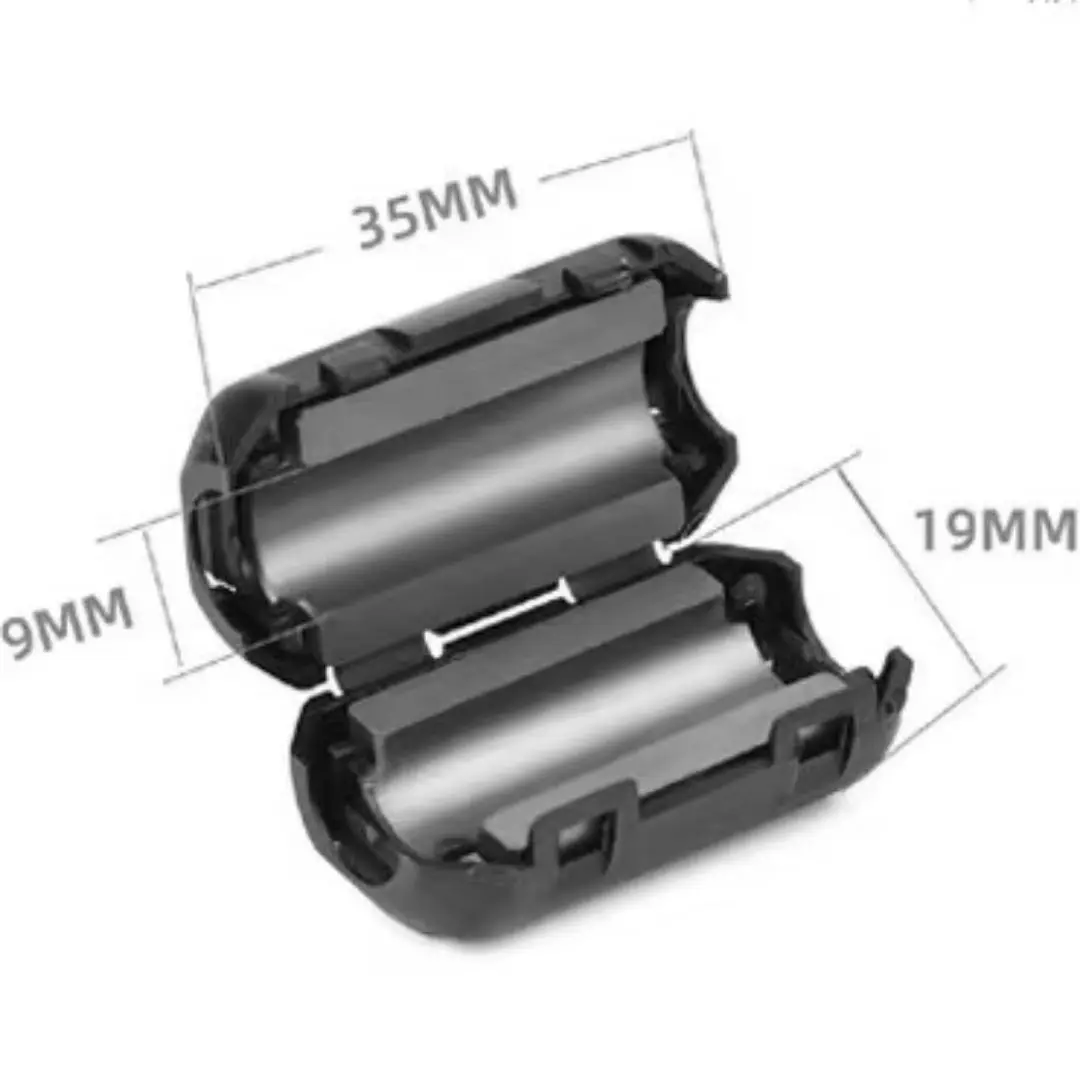 Snap On 20-Pack Ferrite Core Cable Clips - EMI/RFI Noise Filter For 3.5mm To 13mm Cables Ferrite Beads Snap On