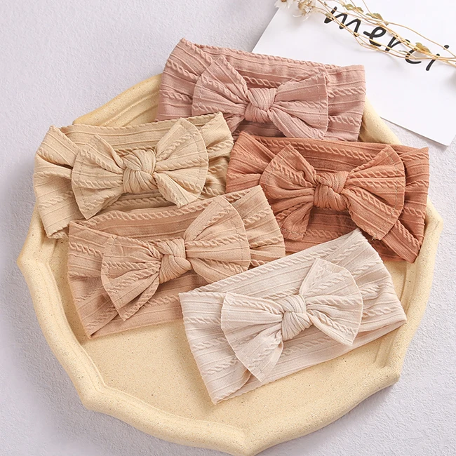 Baby Hair Accessories Baby Elastic Headband Jacquard Wide-brim Nylon Hair  Band With Bow - Buy Baby Hair Accessories,Baby Elastic Headband,Baby Hair  Band Product on 