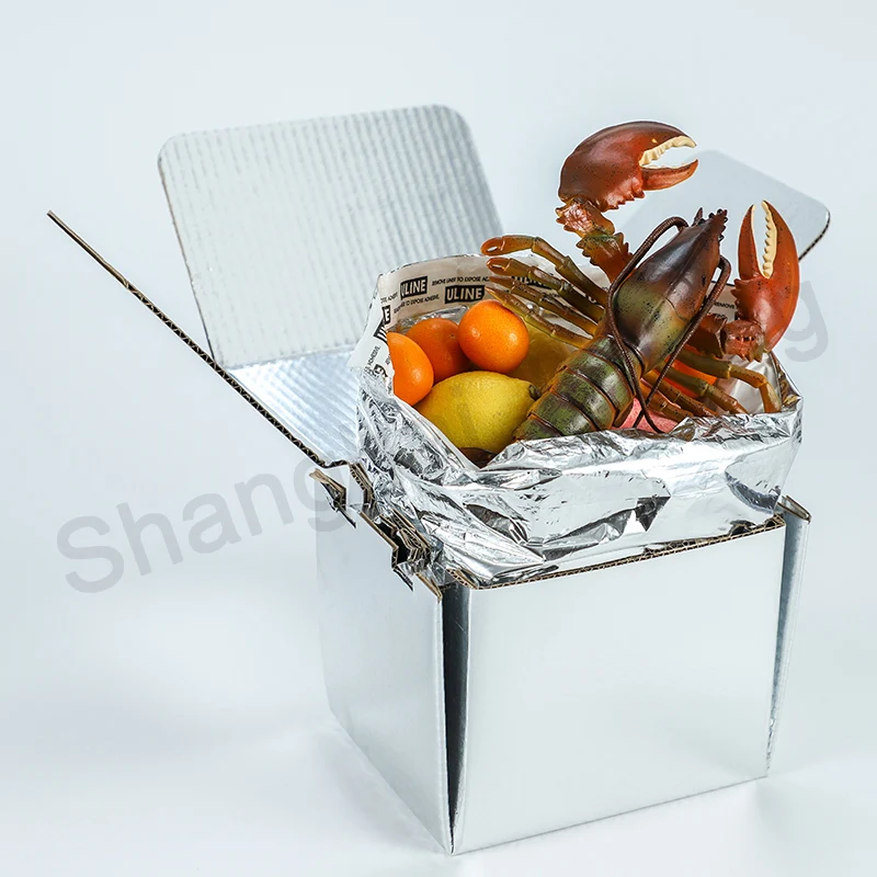 Коробка для холодного хранения, изолированная алюминиевая фольга, Гофрированная коробка для замороженных продуктов