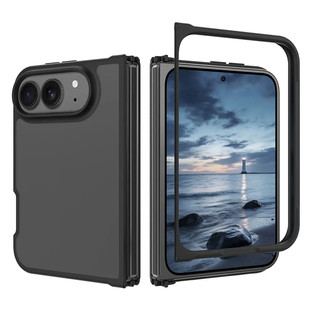 Transparent Matte Finish Wireless Charge Shockproof TPU+PC Phone Case for 18 Fold 2026 Two Pieces Support Custom Logo OEM