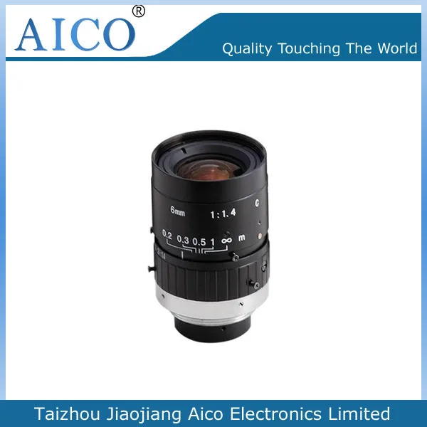 Focal Length Monture c Mount 6mm 2mp Megapixel Cmount Machine  Vision Cctv Lens for 1/2 Inch Sensor Industrial Camera