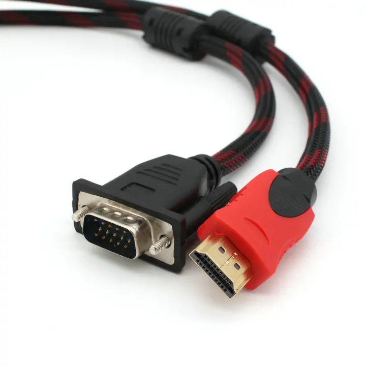 Gold Plated VGA to HDMI Cable Extension Converter