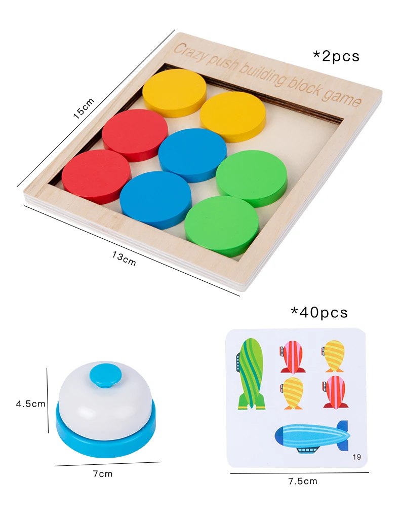 Kids Play Fun Wooden Intellectual Challenge Toys Crazy Push Building Block  Color Matching Table Board Game| Alibaba.com