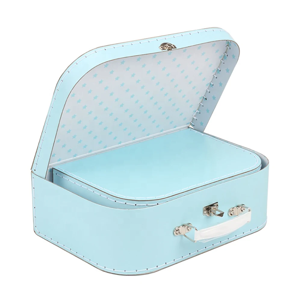 Manufacturer Direct Baby Gift Box Suitcase Blue Paper Cardboard
