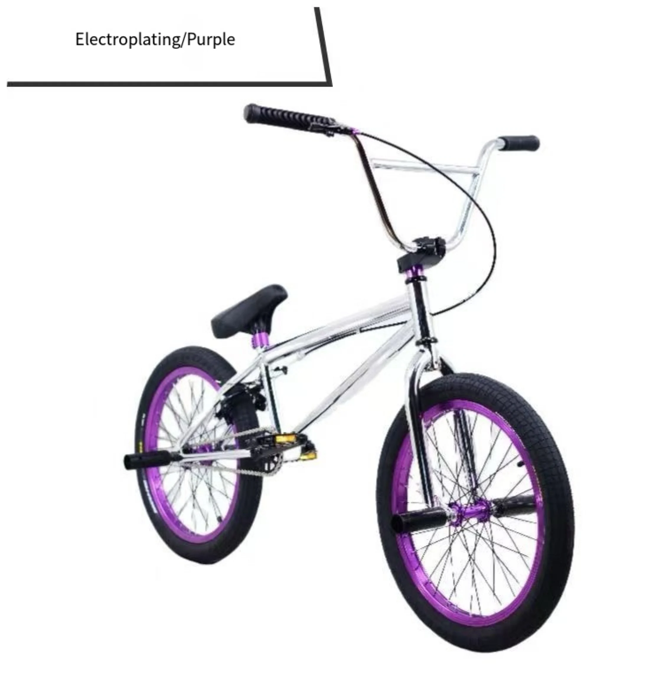 BMX 本体 パープル オイルスリック カスタム カスタムハイカーボンスチールオイルスリックBMXフリースタイルBMX