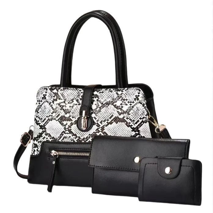 Snake Skin Pattern High Capacity Fashion Trend Messenger Bags Luxury Women's Bags Womens Handbags Tote Bag Handbag Set