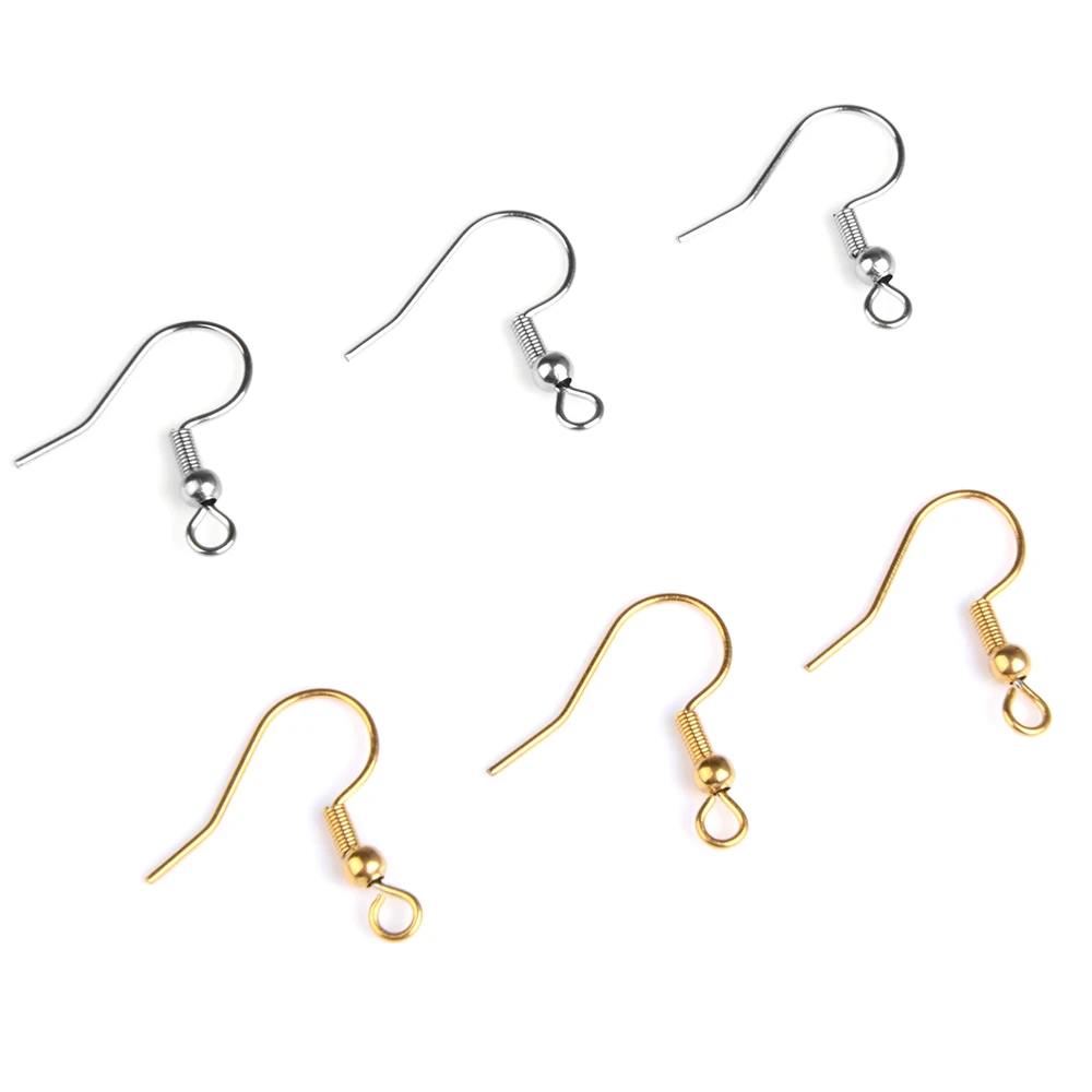 100 pcs Silver DIY Earring Hooks Ball Ear Wire Jewelry Accessories Hot 