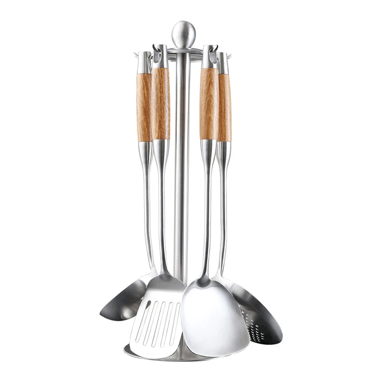 Wholesale high quality stainless steel wood cooking pot set cooking utensils sets.jpg