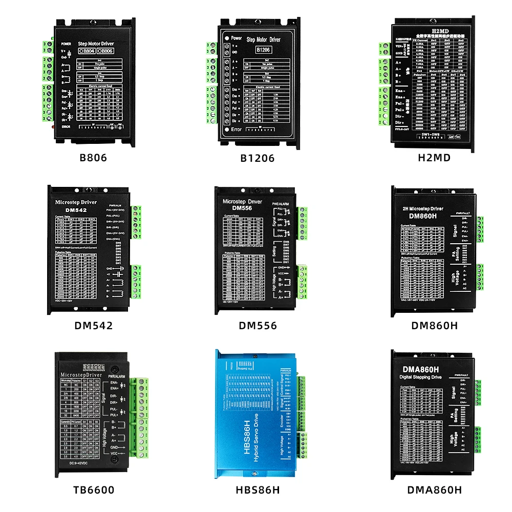 Kaihong Mini Nema 23 Nema 34 B804 B806 12V 24V 2h806 Open Loop CNC Microstep Driver Controller for Stepper Motors