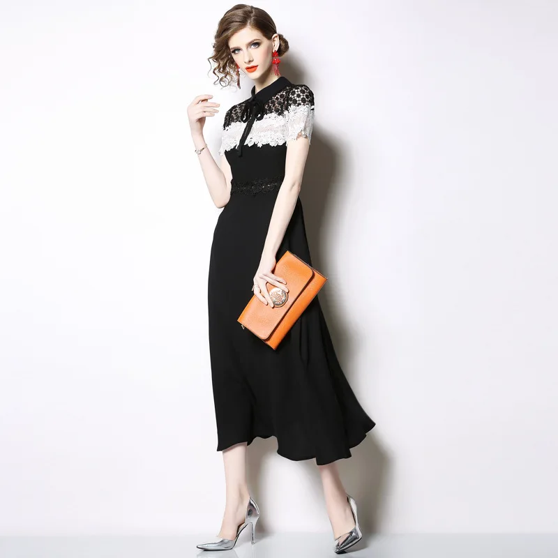■MOJO.S.PHINE(模造エスピン)Lace stand collar A-line dress JJ's House Dresses (288432) | JJ's House