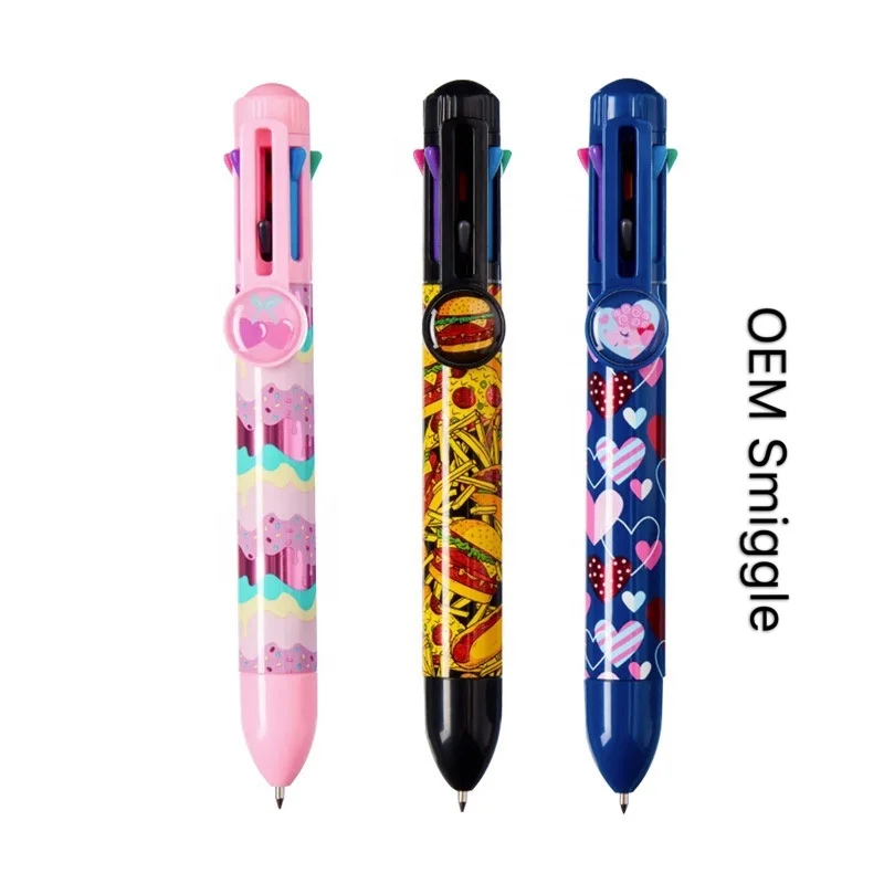 Multi-color 8 in 1 Color Ballpoint Pen Ball Point Pens Kids School Office Supply 