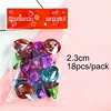 16 adornos navideños de colores mixtos, 2.3 cm, 18 unidades.