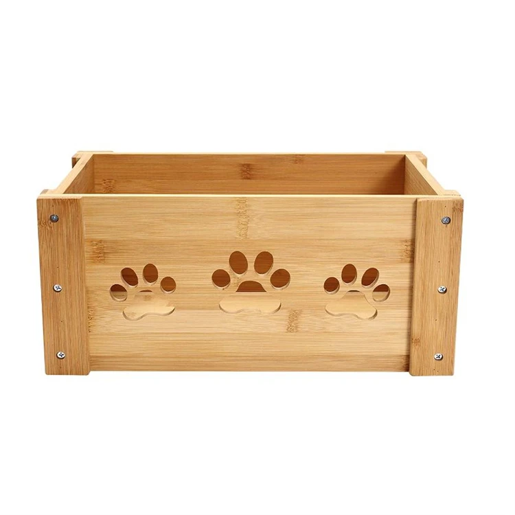 Best Selling Wooden Crate Hamper Wooden Dog Toy Box Pet Food Box