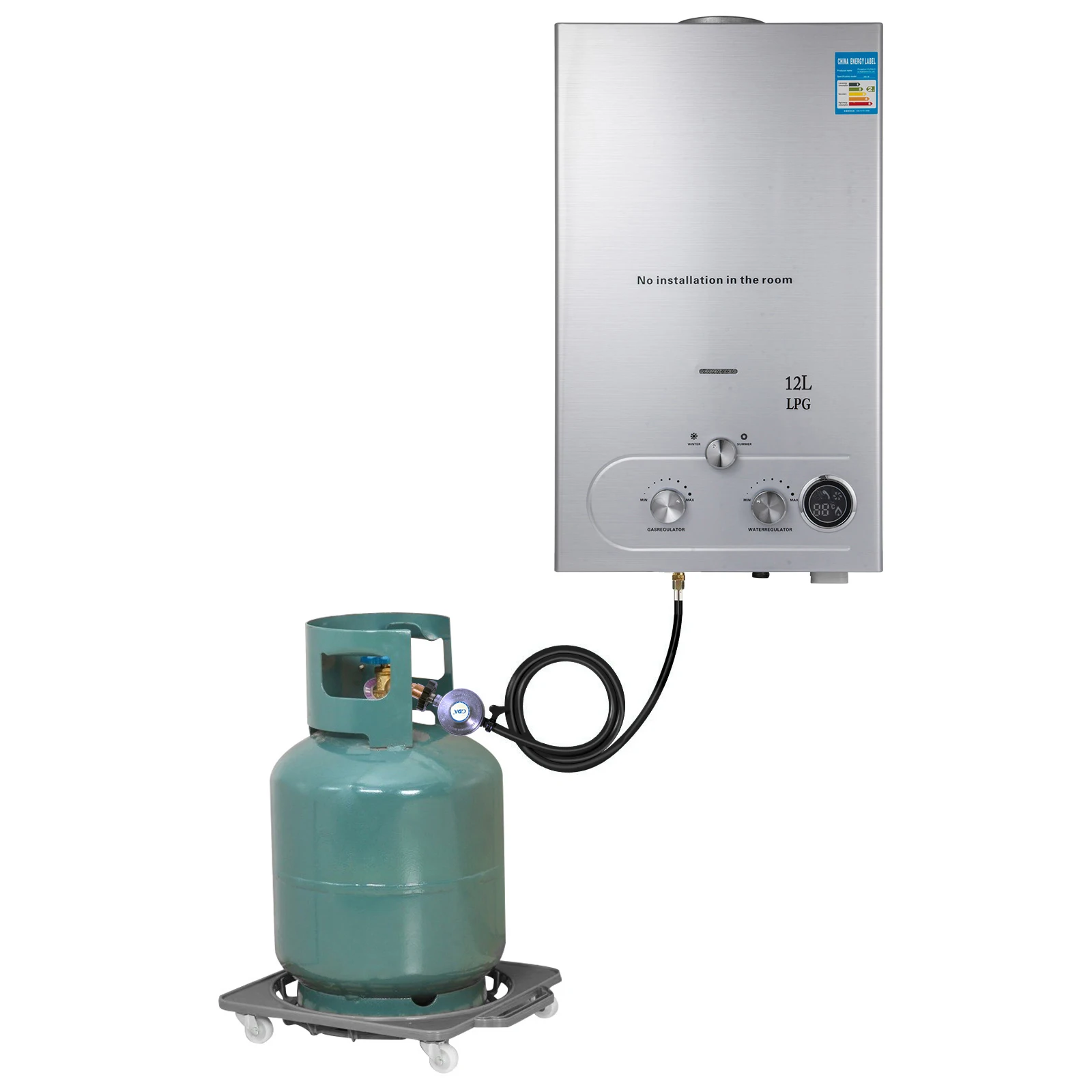 Portable Tankless Gas Water Heater 16L-24L for Home Outdoor