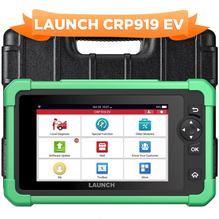 Launch CRP919 EV Diagnostic Scanner for Electric Vehicles New Energy Cars with 43+ Service Supports 11 Languages