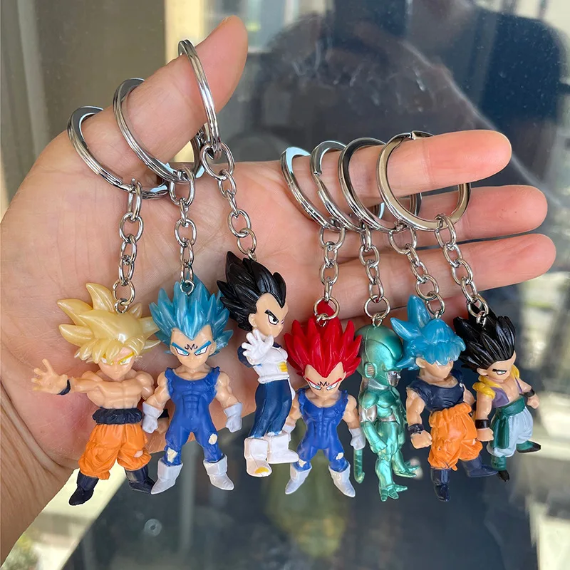 Anime DBZ Figure Keychain - Goku PVC Keychain Set