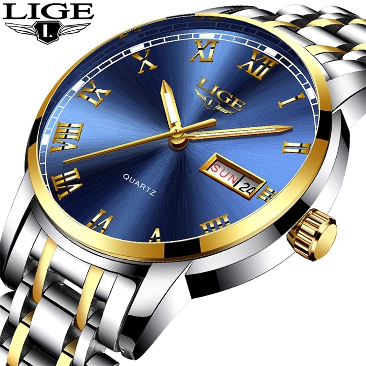 Alibaba Marca Lige Orologi Relogio LIGE 9846 Fashion Sport Quartz