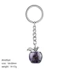 Amethyst apple keychain