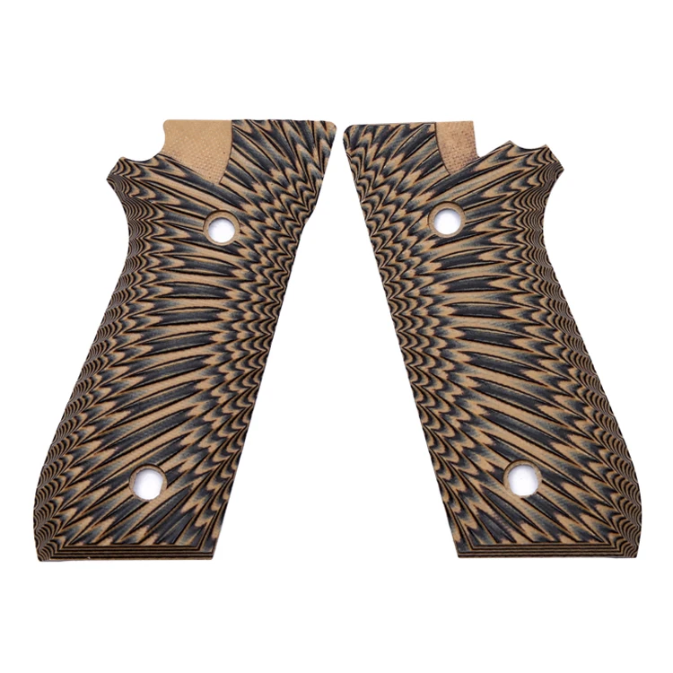 G10 Sunburst Grips For Browning Hi Power & Tisas Regent BR9 - Tactical Textured Pistol Grips
