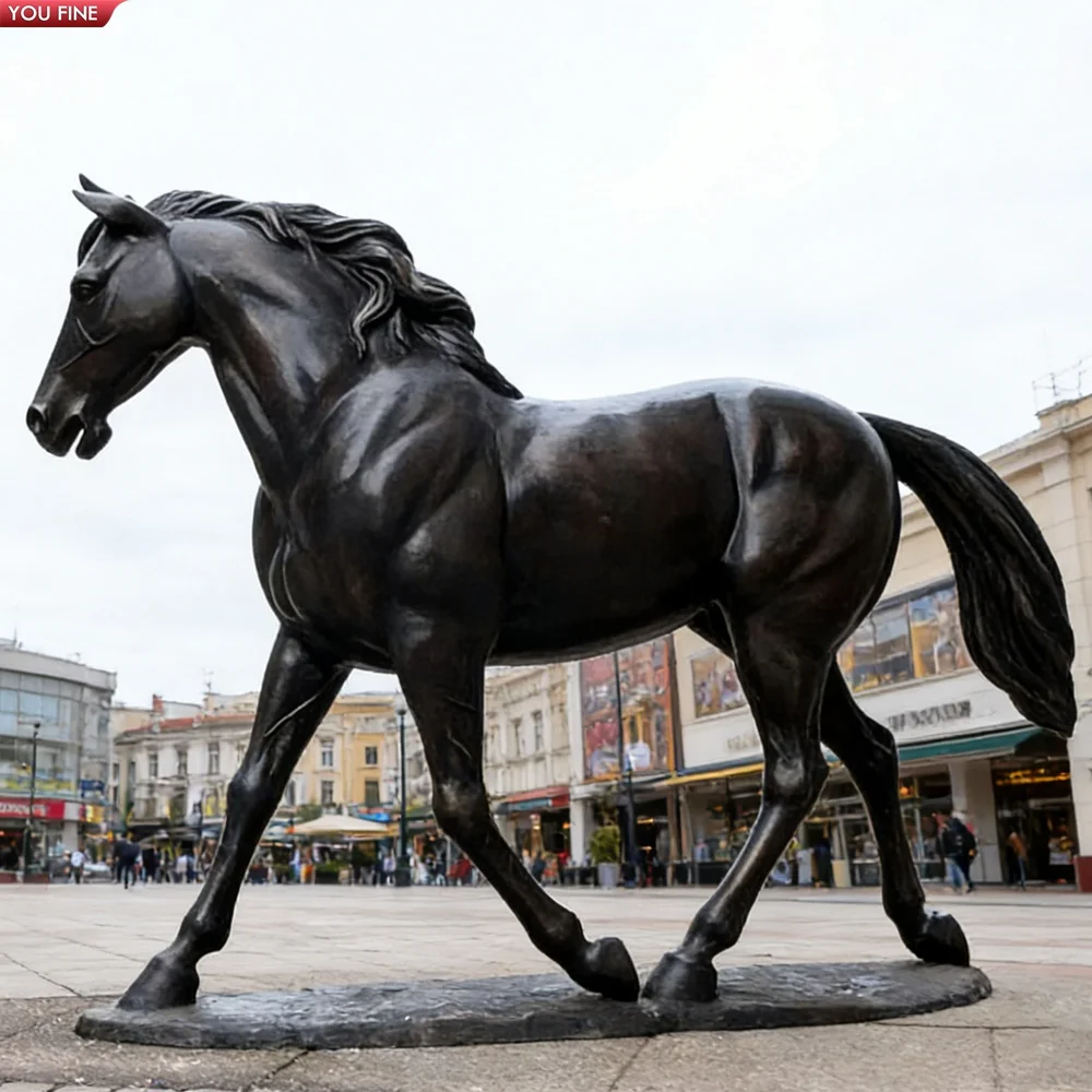 YOUFINE ブロンズ製歩行馬像 屋外アート彫刻 プラザ用| Alibaba.com