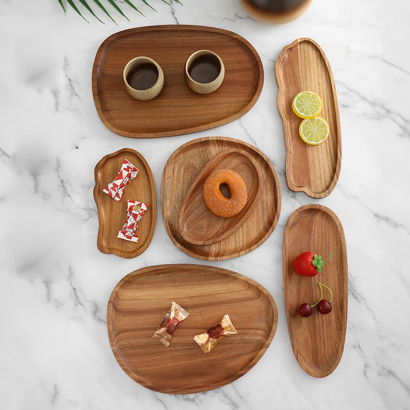 Wooden Trays Acacia Wood Food Serving Tray Wooden Serving Platter Charcuterie Board Set Charcuterie Trays