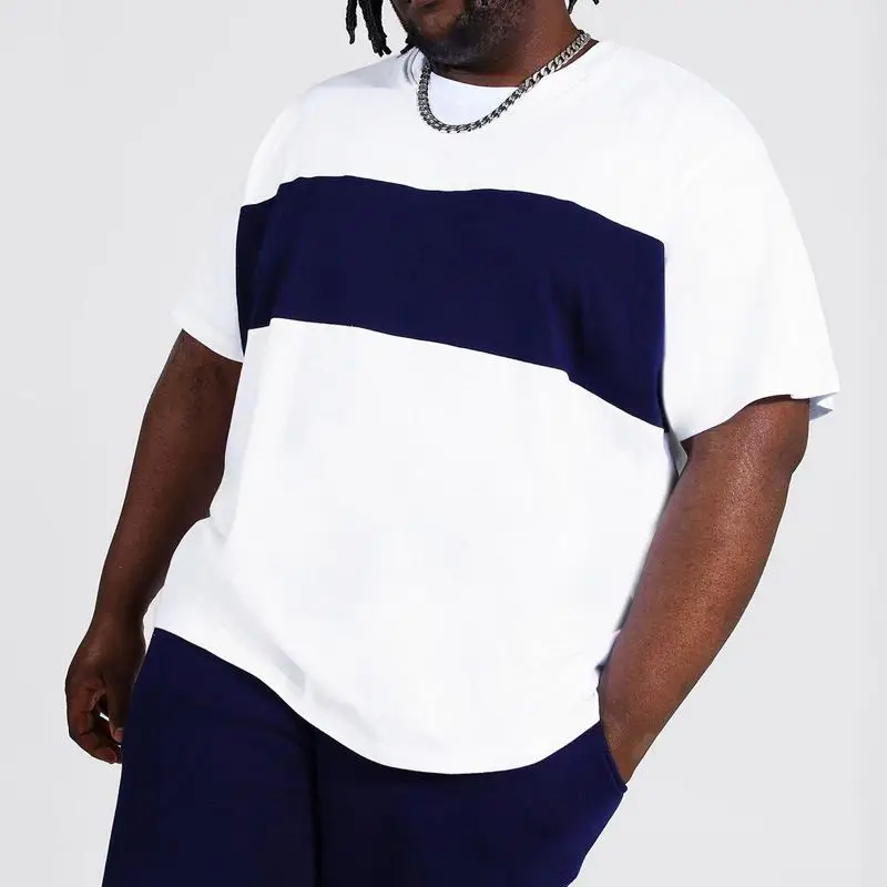 Alibaba.com: Summer New Large Size Loose White Color Block Plus Size ...