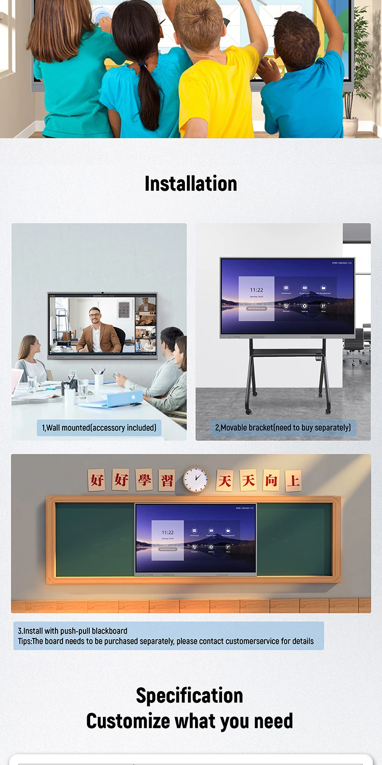 Manufacture Electronic Teaching Whiteboard Children Blackboard Science