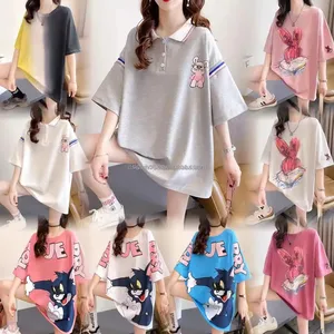 Women's Casual Sweatshirt T-Shirt Summer High Street Fashion with Feather Decoration Wholesale for Teenagers