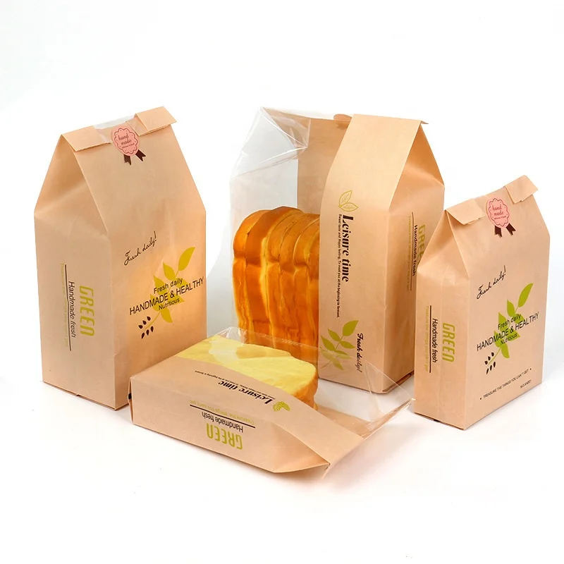 Toast-Verpackung Aufbewahrung Brot-Papiertten Bckerei-Beutel  Brot-Toast-Verpackung Fettabweisende Kraftpapiertte fr Selbstgebackenes  Brot