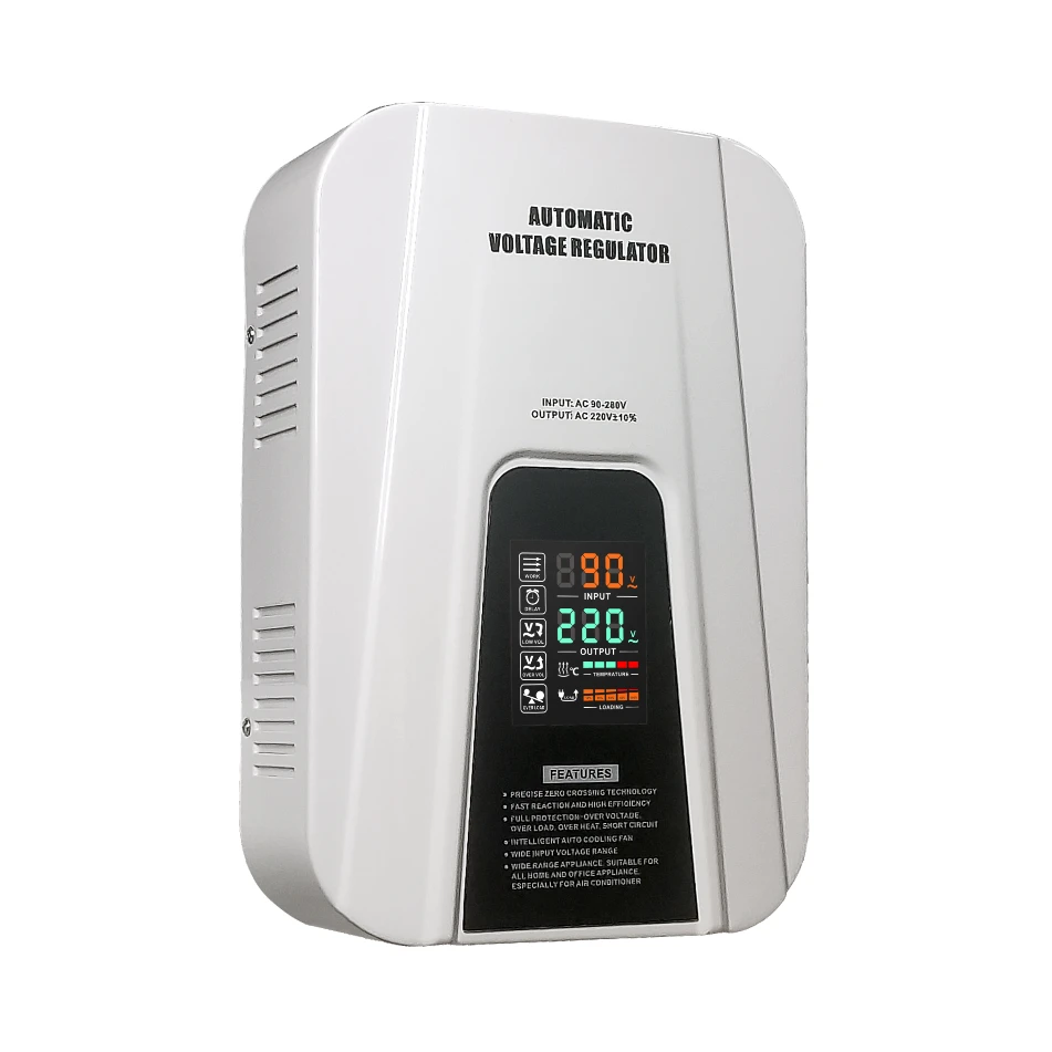Tmux Factory Avr 5000VA Single Phase Voltage Regulator Ac Stabilizer Relay Type 220V AVR para sa Home 90V-280V Voltage Stabilizers