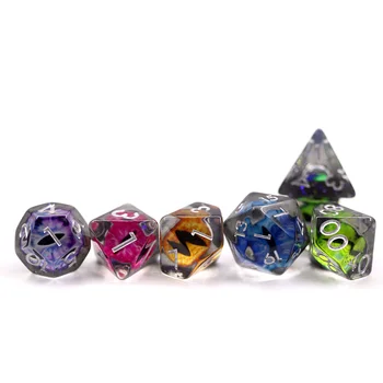 Dungeons & Dragons 7pcs set custom dice resin polyhedral dragon eye dice