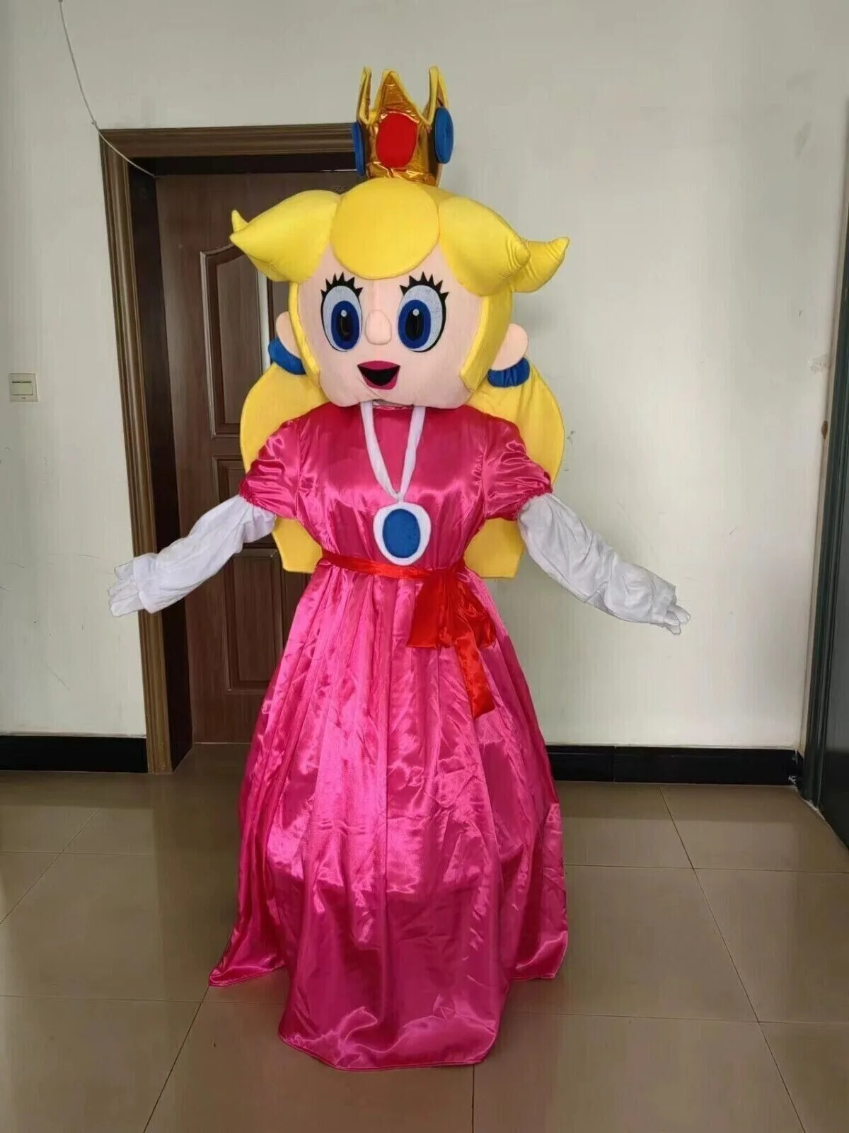 Unisex Carton Character Party Suit Wholesale Factory Price Custom Adult  Professional Customized Princess Peach Mascot Costume