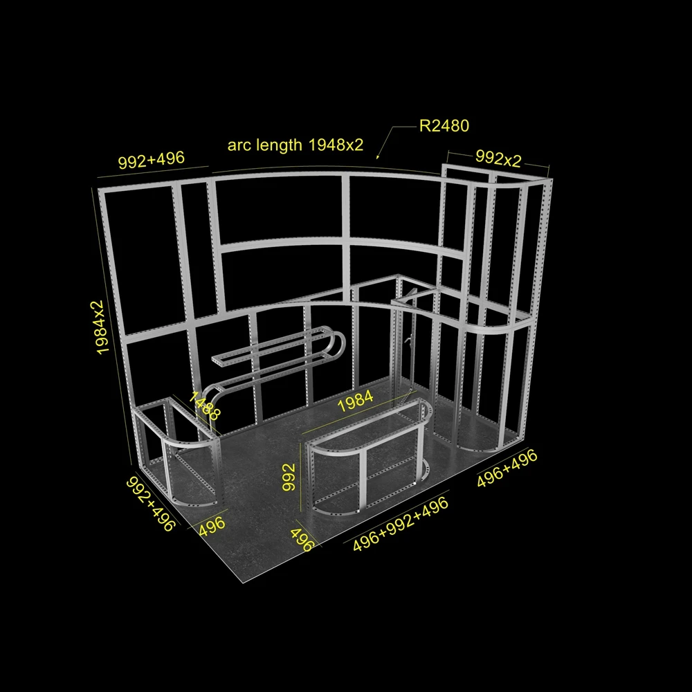 Exhibition Table Trade Show  Partition Wall Panel Stands Free Design  Booth Display Portable