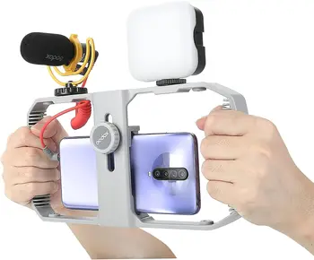Godox VK1-LT Universal Phone Video Rig Kit for Smartphone, with Mic, RGB LED Light and Tripod Side Handle detail image