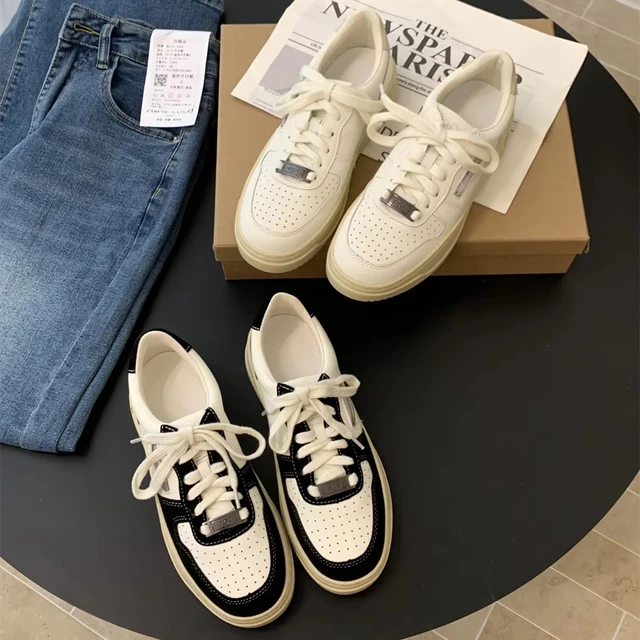 Hot Sale Custom Design Men's Basketball Style Shoes White  Leather Walking Zapatillas Hombre Breathable for Summer