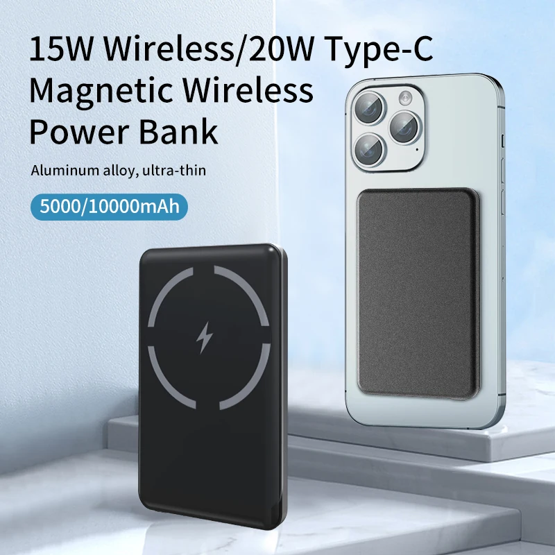 N3 Mini Magnetic Wireless Power Bank 5000mah 10000mah Magnet Super Slim Thin Powerbank Inalambrico Portable Charger for iPhone