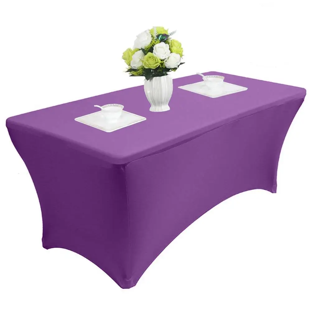 Factory Cheap Elastic Lycra Spandex Rectangular Table Cover Trade Show Trestle 6ft Table Cloth Buy Spandex Table Cover