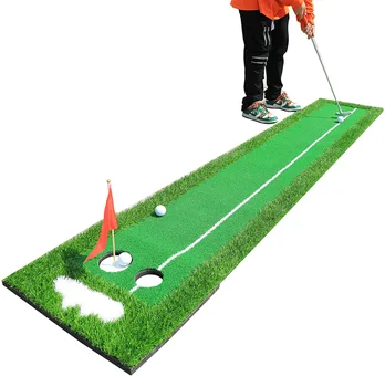 Outdoor Indoor Golf Putting Trainer Portable Golf Putting Green Mat with Slope