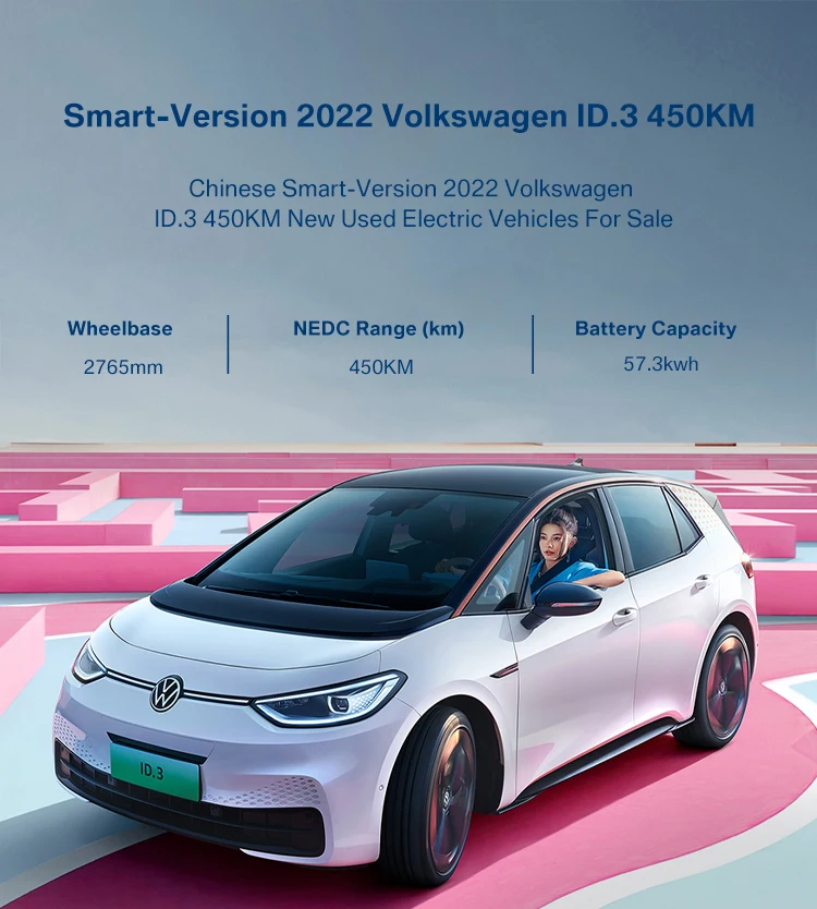 2023 volkswagens id4 Ev Vehicles 5-seater hatchback Long range 450KM Auto ID4 ID6 Crozz new energy vehicles VW Id3 For Adults manufacture