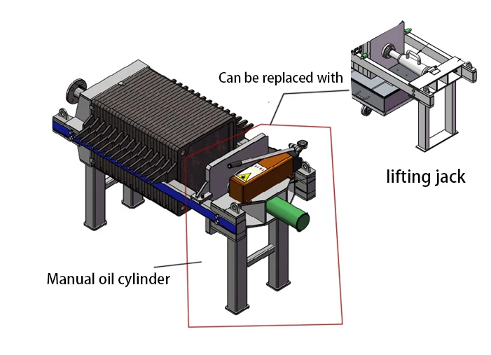 Small Manual Jack Filter Press Suitable For Small Stone Plant