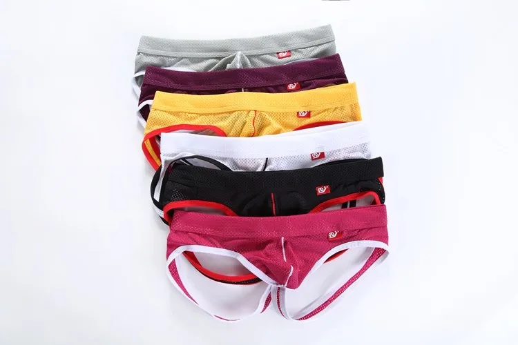 Low MOQ WangJiang Custom Mesh Men Sexy Gay Calzoncillos High Quality