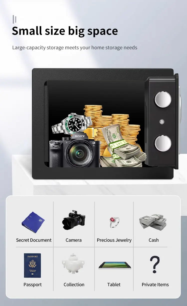 Small Electronic Mini Deposit Key Office Home Time Lock/Locker Digital Money Deposit Safety Kids Mini Safe Box factory