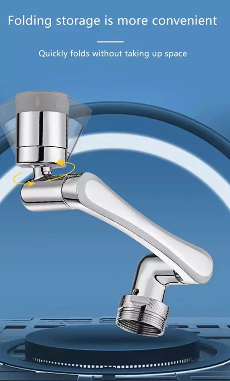 Faucet Splash Head Universal 1440 Degree Swivel Rotation Extender