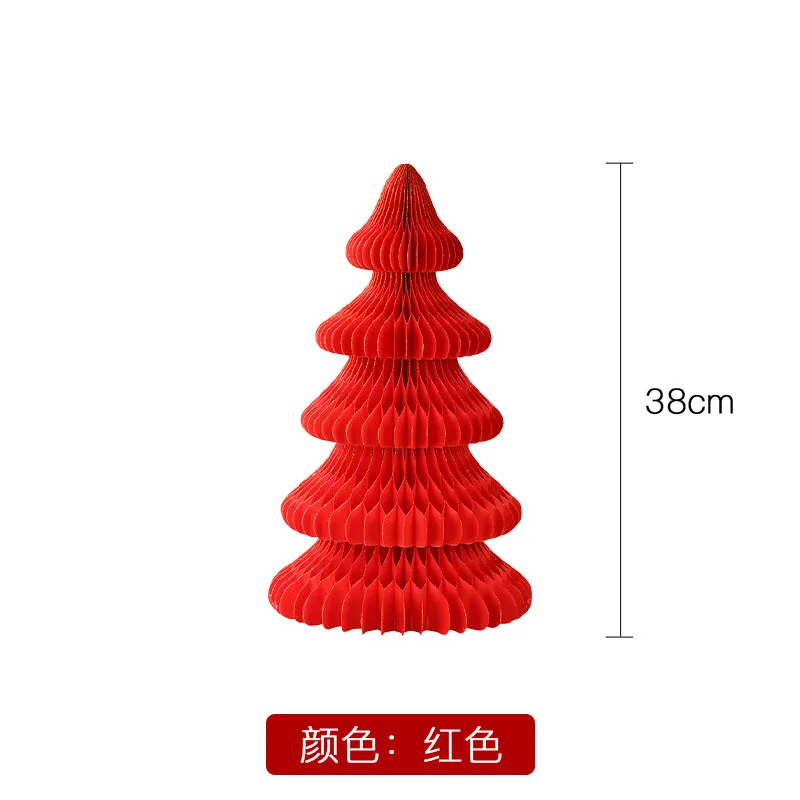Christmas Decoration Tree Bell Shape Paper Craft Honeycomb Paper  Tree Designs
