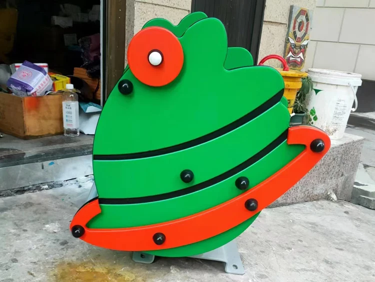 The Latest Outdoor Amusement Equipment, Animal Rocking Horse PE Board Children's Spring Joystick